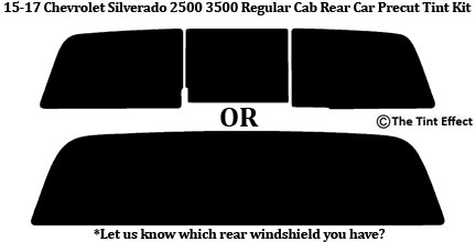 Precut Window Tint Front + Visor Fits 2015-2019 Silverado 2500 Regular Cab