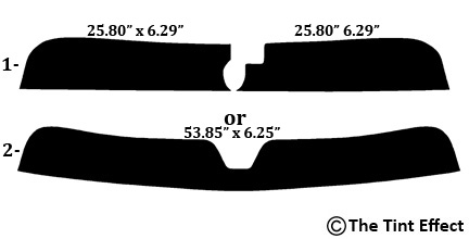 SUPERIOR QUALITY PRECUT SUN STRIP FOR DODGE CHALLENGER 08-18 99/% UV