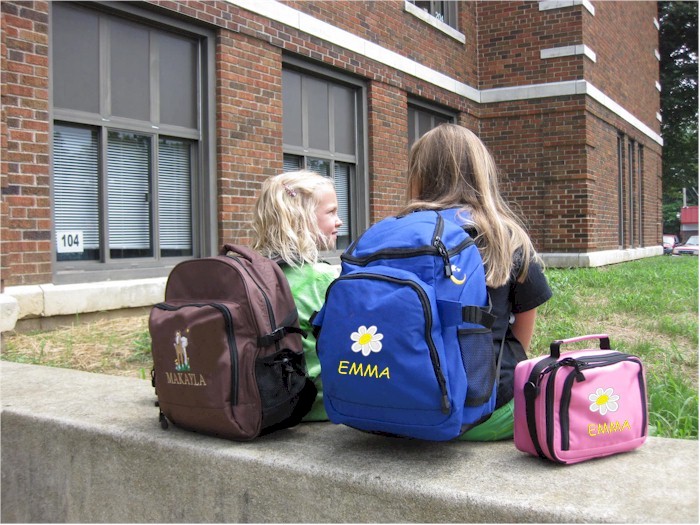 kids backpack and lunch box