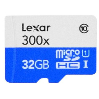 Features/Specifications:
Lexar 32GB High-Performance 300x Class 10 microSDHC UHS-I Memory Card

General Features:
32 GB capacity
Transfer speed of up to 45MB/s (300x)
Class 10 (10 MB/s transfer rate)
UHS-I Technology
UHS Speed Class 1 (U1)
Premium memory solution for sports camcorders, tablets, and smartphones
Quickly captures, stores, plays back, and transfers media files, including 1080p full-HD, 3D, and 4K video