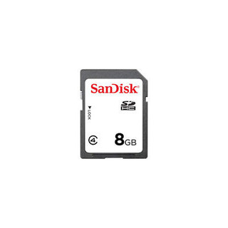 8GB 9-pin Sandisk Class 4 SDHC min 4 MB per second transfer rate 2.7V to 3.3V voltage support 24mm x 32mm x 2.1mm SDHC Secure Digital High Capacity Card for Digital Camera PDAs Mobile Ph1 Mp3 ...