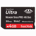 SanDisk Ultra Memory Stick PRO-HG Duo
Because the shot you want should be the shot you get, step up to SanDisk Ultra PRO-HG Duo memory cards - made for Sony digital cameras. Co-invented by SanDisk and Sony, SanDisk Ultra PRO-HG Duo memory cards ensure you get the most from your advanced camera with up to 30MB/second* read/write speeds. With high performance you will get fast shot-to-shot capabilities and high definition video too. You can also quickly download images and videos to your computer. Don't miss on those important moments and upgrade your memory card to SanDisk Ultra PRO-HG Duo. You can trust your memories to the global leader in flash memory cards.

Supercharge your experiences with high-performance memory cards made for Sony digital cameras or devices with a Memory Stick PRO Duo slot
Get fast shot-to-shot performance with up to 30MB/second* read/write speeds
Shoot high definition video and quickly download images and videos to your computer
Count on flash memory cards backed by a lifetime limited warranty
MS PRO-HG Duo Capacities available: 4GB, 8GB