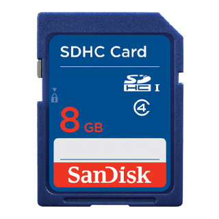 Capacities available:8GB
Speed performance rating: Class 4 (based on SD 2.00 Specification)
Supports SDHC compatible host devices
Non-volatile solid-state; no moving parts maximizes battery power. Data is not lost when power is turned off
Low battery consumption to maximize battery life in small portable devices
User selectable mechanical write protect switch on the exterior card casing
Operating shock rating of 2,000Gs, equivalent to a 10-foot drop to the floor
Security level complies with both current and future Secure Digital Music Initiative (SDMI) portable device requirements