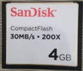 SanDisk 4GB 30MB/S 200X Speed CompactFlash CF Card SDCFH-004GB Brand New W/Case
