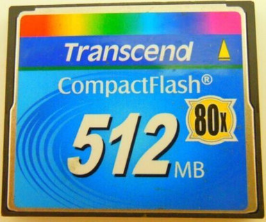 Transcend 512MB Compact Flash CF Industrial 512M Memory Card 100% Genuine 80X