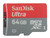 The SanDisk Ultra MicroSDHC/SDXC Memory Card is suitable for Android powered smartphones and tablets. It offers up to 64 GB of storage space to accommodate user data and multimedia files. This memory card is capable of transferring data at fast speeds up to 48 Mbps. In addition, it has a Class 10 video rating. Furthermore, this SanDisk memory card is waterproof, temperature-proof, X-ray proof, and shock-proof.

Product Identifiers
Brand	SanDisk
Family Line	SanDisk Ultra
Form Factor	microSDXC
Memory Capacity	64GB
MPN	SDSQUNB-064G-GN3MN
UPC	619659134068

Performance
Speed Class Rating	Class 10
Speed Rating	320x
Speed UHS Rating	320x
Write Speed	Up to 48MB/s

Miscellaneous
Packaging Type	OEM