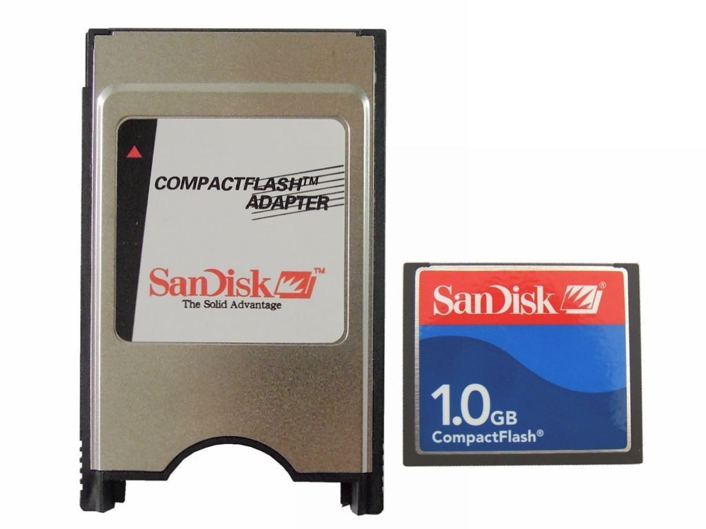 Pc Card PCMCIA Reader Adapter Compact Flash Memory Card C.F 1GB