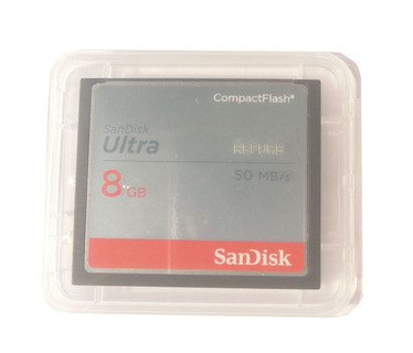 Specifications:

Geniune & 100% Brand New
Storage Capacity: 8GB
WRITE PERFORMANCE: Up to 50MB/s (400x)*
READ PERFORMANCE: Up to 50MB/s*
CAPACATITIES: Up to 60GB**
UDMA: UDMA 5 enabled (works in all UDMA modes)
POWER CORE CONTROLLER™ & ENHANCED SUPER-PARALLEL PROCESSING™ “ESP”: Was invented by SanDisk to increase the card’s performance level
TEMPERATURE: Tested to perform from -25°C to 85°C (-13°F to 185°F)
SPECIFICATION: Meets CFA Specification Type I Card
DURABILITY: Shock protection and RTV silicone coating added inside for protection against moisture and humidity
WARRANTY: Backed by rigorous stress-testing procedures and our limited lifetime warranty