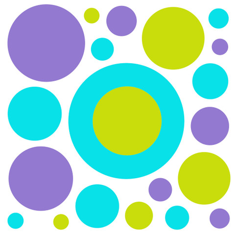 Cool Circles Pattern Coordinating Decals - Wacky World Studios - Do-It ...