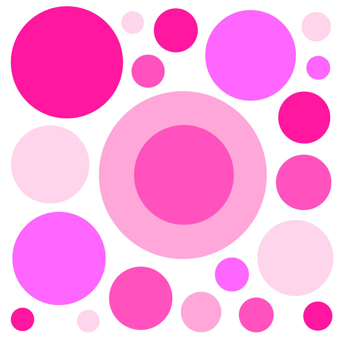 Pink Circles Wainscot: Coordinating Jumbo Decals - Wacky World Studios ...