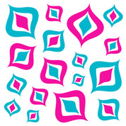Retro (Pink & Blue) Pattern Coordinating Decals