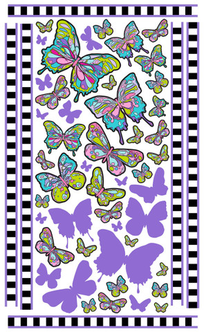Butterfly Wall Art by Vivi's Boutique.  Sheet size measures 6.5' x 4'.