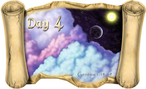 Creation Story Day 4 (Version 1) - Bible Scroll - Wacky ...