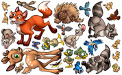 Extra Forest Animals Peel-n-Stick Pack #3