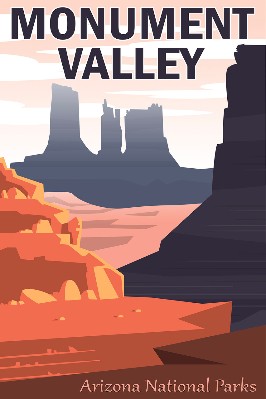 National Park Monument Valley, Arizona Wacky - Do-It-Yourself - World Poster Travel Store Studios