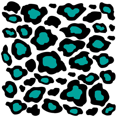 Leopard Print (Teal & Green) Pattern - Wacky World Studios - Do-It ...