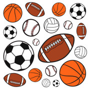 Sports Balls Peel-n-Stick Pack