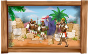 Framed Biblical Scene: Joshua and the Wall of Jericho (Choice of Frame)