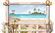 B. Tranquil Shores Wall Mural Option 2