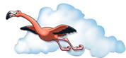 J. Surf's Up Flamingo and Cloud Vinyl for Hanging 2D Cutouts