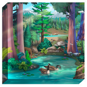 C. Majestic Forest Stretched Canvas