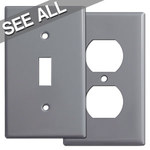 Gray Switch Plates, Grey Outlet Covers, Rocker Light Switch Wall Plate