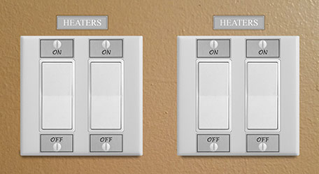 Light Switches with Engraved Labels Look Professional