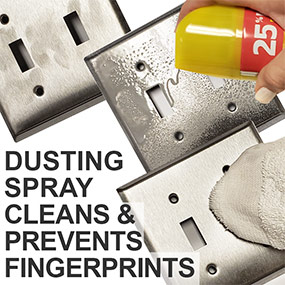 Clean Light Switch Covers with Dusting Spray