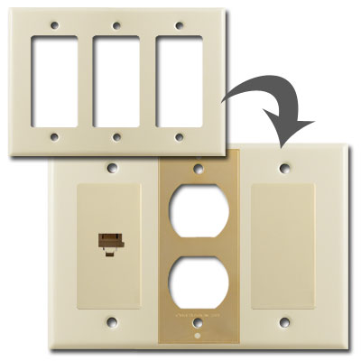 Create custom switch plates with inserts and overlays