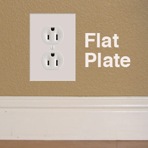 Flat Outlet Covers Sit Flush Behind Furniture