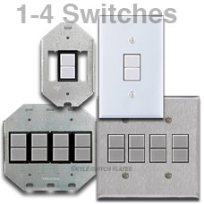 GE Switch Plates 1-4 Switches
