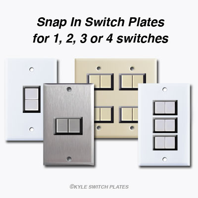 Ge New Style Snap In Low Voltage Wall Switch Plates