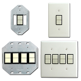 Brackets for Low Voltage GE Switches: 1-2 Switches or 3-4 Switches