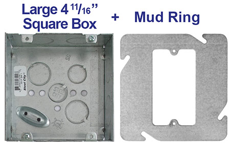 Mounting Single Device in Large Square Junction Box