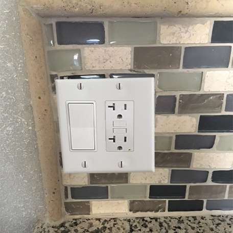 Narrow Switch Plate for Tile Backsplash