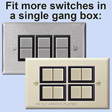 New GE glates fit more switches in single gang box