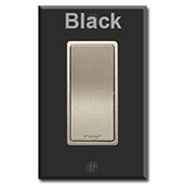 Black Switch Plates with Nickel Silver Switches
