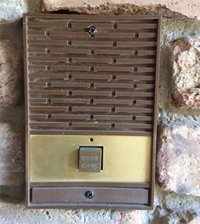 doorbell speaker intercom ring nutone brick plates recessed box screw doorbells siding surface switch diy kyle spacing tektone typically updating