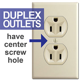 Duplex Outlets Have Center Screw