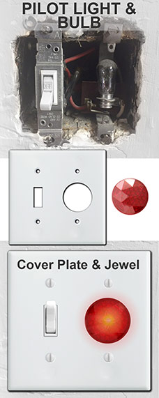 Pilot Light Illuminated Wall Plates