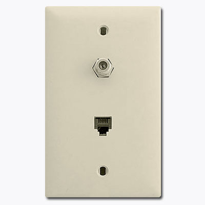 Plastic phone jack wall plate covers