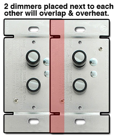 Side by Side Push Button Switches Overlap
