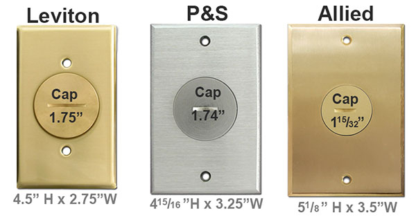 Floor Box Cover Sizes for 1 Cap