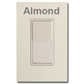 Almond Screwless Switch Plate