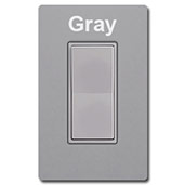 Screwless Gray Light Switch Plate