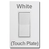 White Screwless Touch Plate Cover Plate