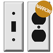 Narrow switch plates - trimmed, skinny, or thin sizes