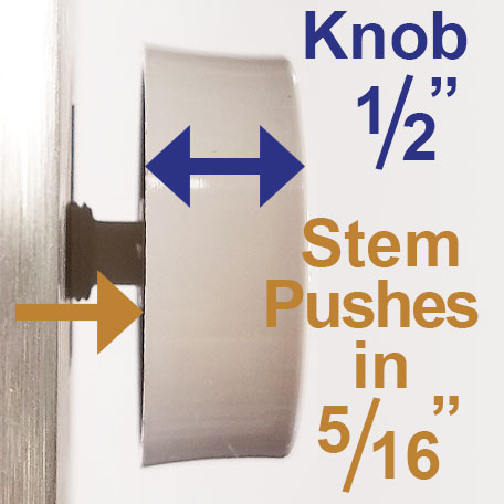 Stem Pushes inot Back of Dimmer Knob How Far