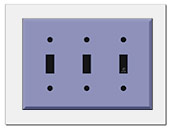 Triple Gang Switch Plate Extended Coverage
