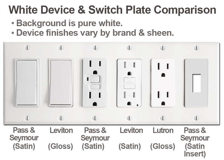 White Electrical Devices & Switch Plates Comparison White Electrical Devices & Switch Plates Comparison